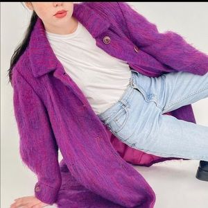 I Am That Shop Violet Mohair Expressionist Coat